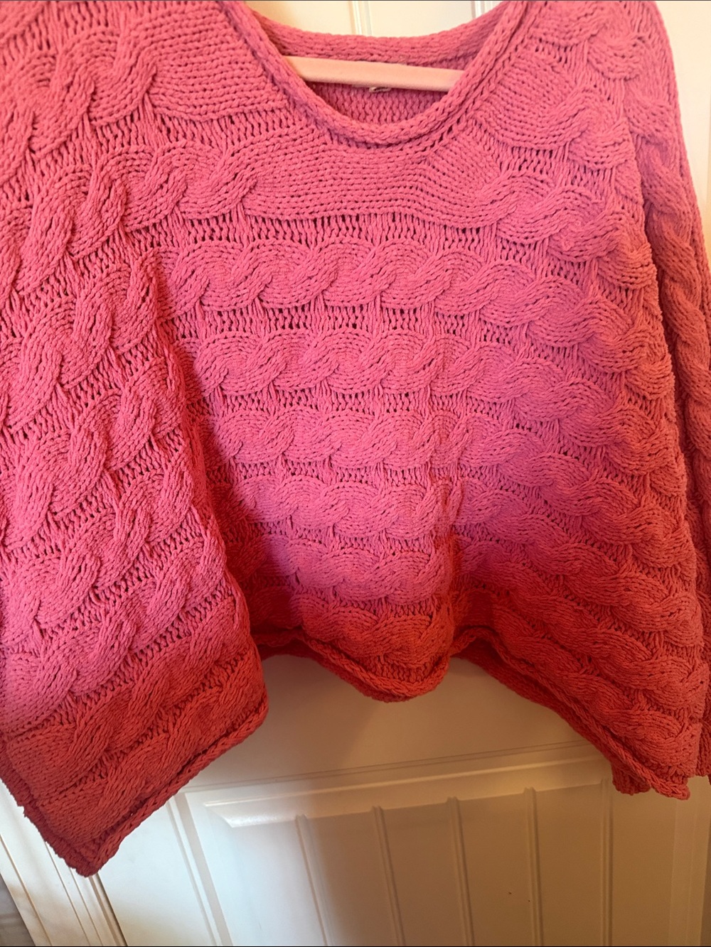 POL Women's Pink Cable Knit Sweater - Picture 4 of 6
